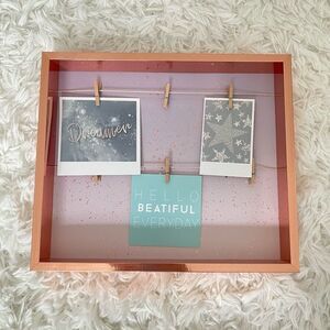 3/$45 Rose gold photo holder / frame